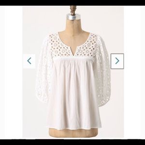 •Anthropologie• Lil Immense Eyelet Blouse